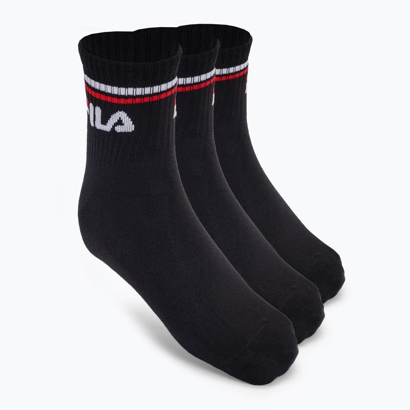Ponožky Fila Unisex Quarter 3 Pack black