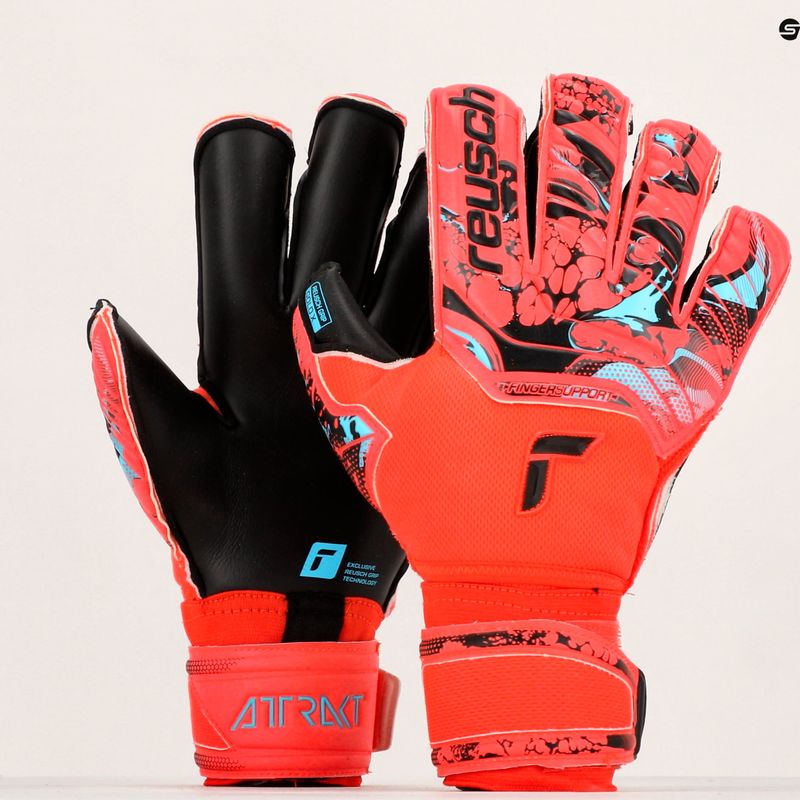Reusch Attrakt Gold X Evolution Cut Finger Support brankářské rukavice červené 5370950-3333 9
