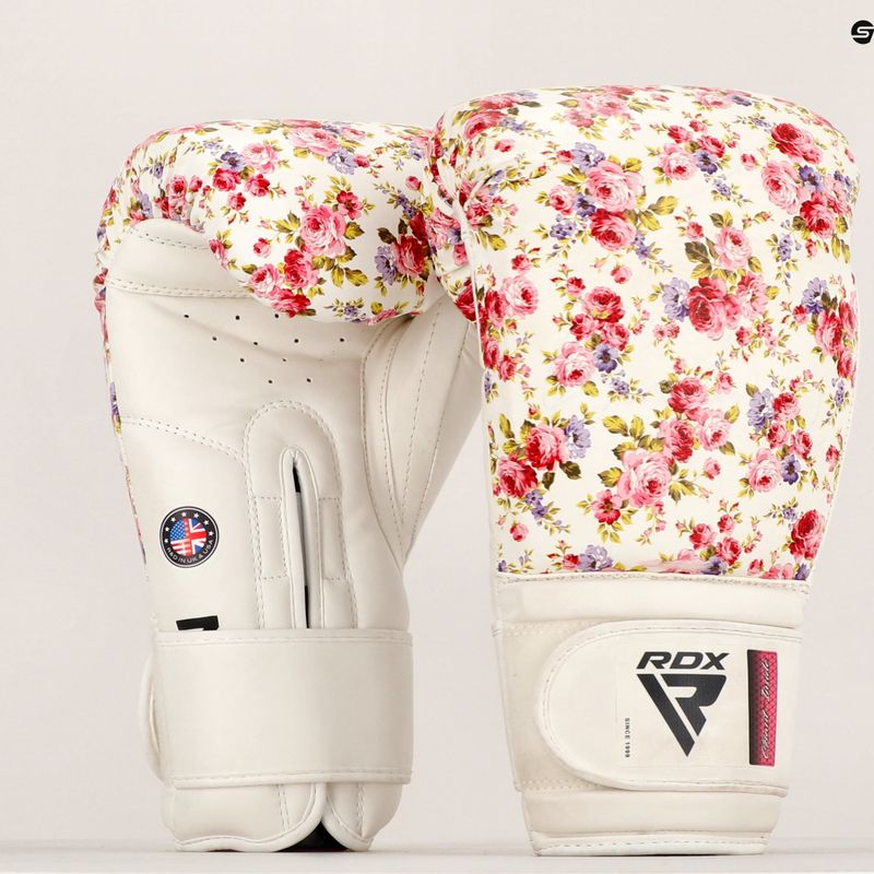 Boxerské rukavice RDX FL-6 bílo-růžove BGR-FL6W 8