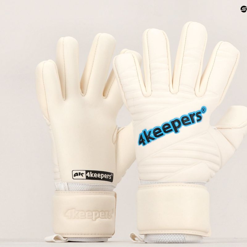 Dětské brankářské rukavice 4keepers Retro IV NC bílé 4KRIVNCJR 10