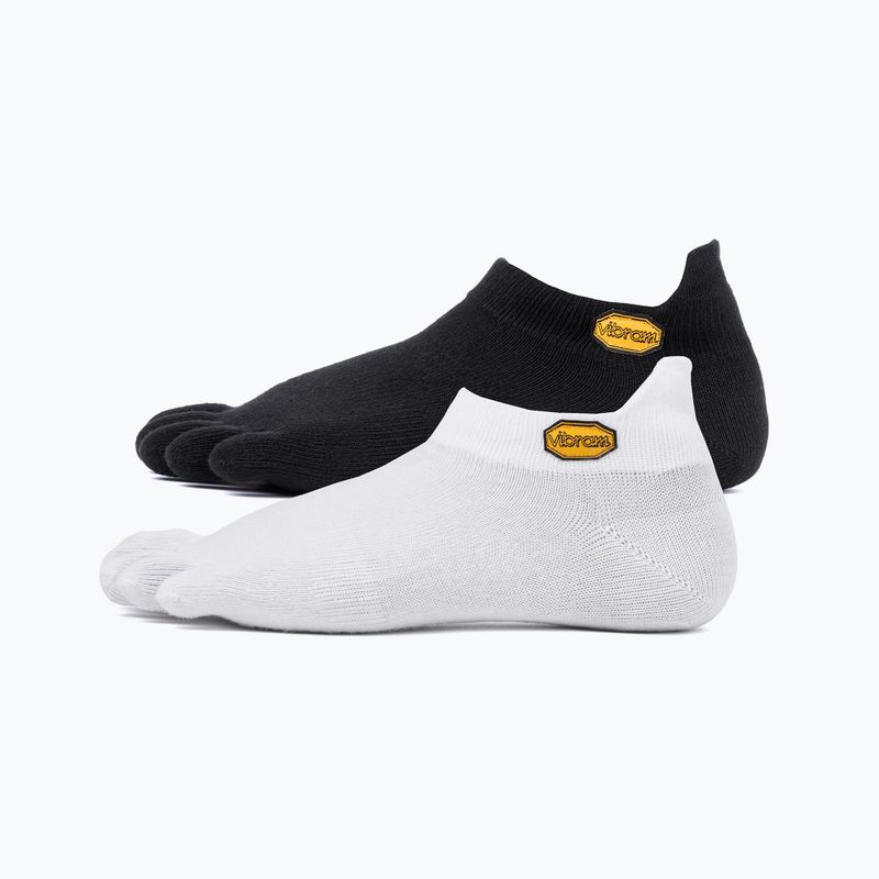 Ponožky Vibram Fivefingers Athletic No-Show 2 páry černo-bílé S15N12PS 7