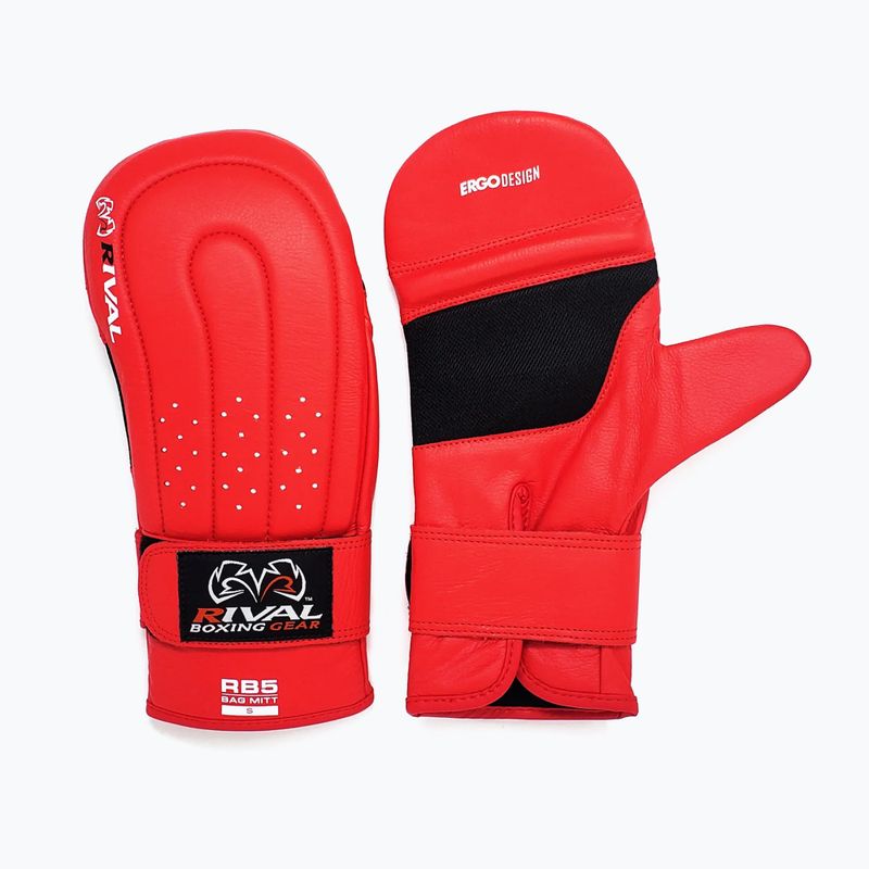 Boxerské rukavice Rival RB5 Bag Mitts red