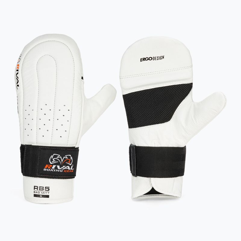Boxerské rukavice Rival RB5 Bag Mitts white