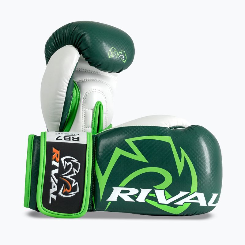 Boxerské rukavice Rival RB7 Fitness Plus Bag green/white 2