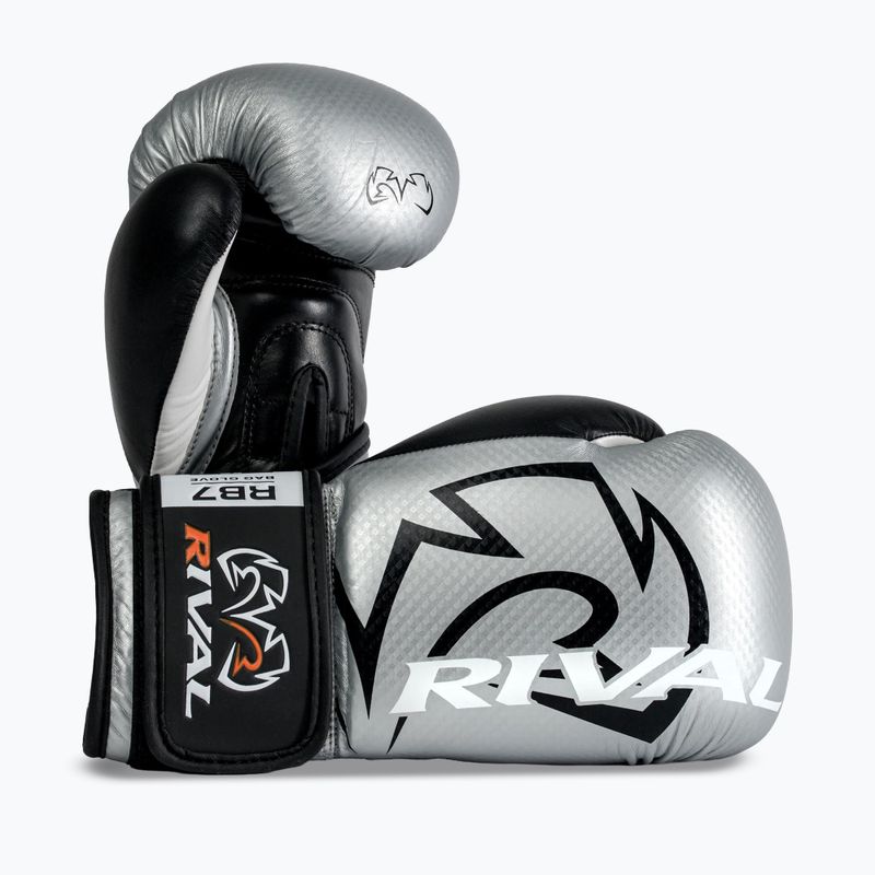 Boxerské rukavice Rival RB7 Fitness Plus Bag silver/black 2