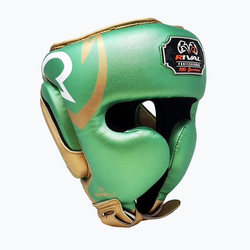 Boxerská helma Rival RHG100 Professional Headgear green/gold 2