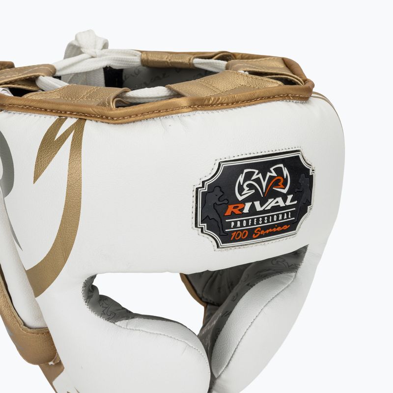 Boxerská helma Rival RHG100 Professional Headgear white/gold 4