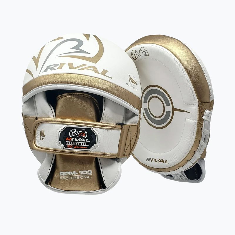 Trenérské lapy  Rival Professional Punch Mitts white/gold