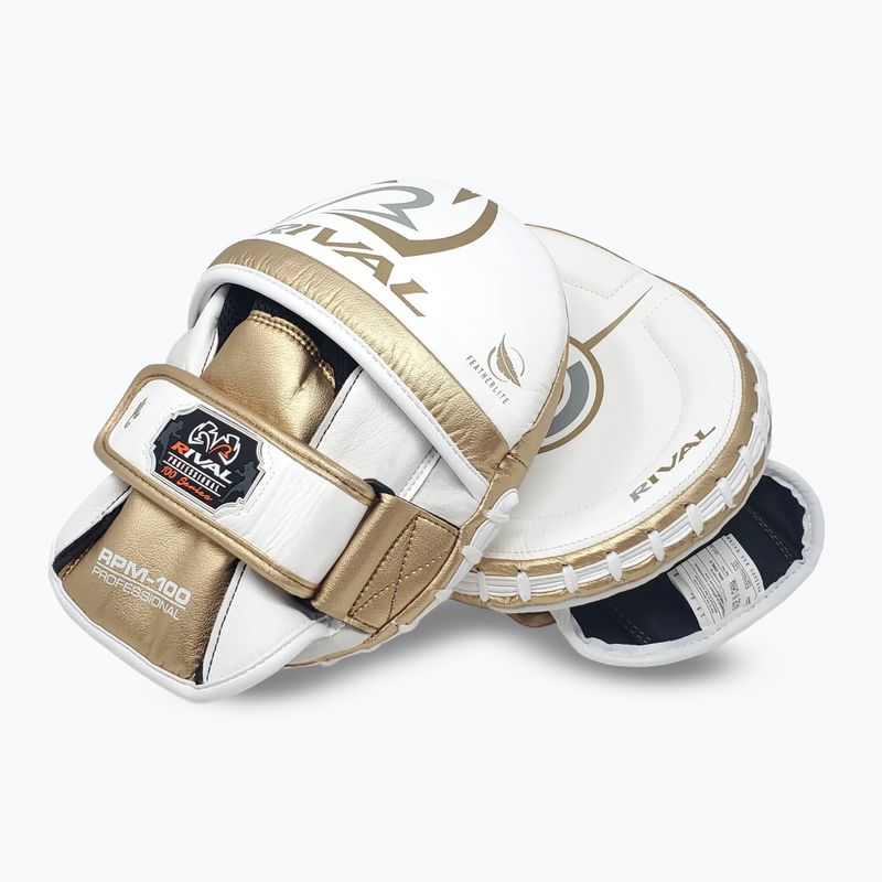 Trenérské lapy  Rival Professional Punch Mitts white/gold 3