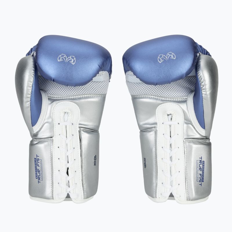 Boxerské rukavice Rival RS100 Professional modrostříbrné 3