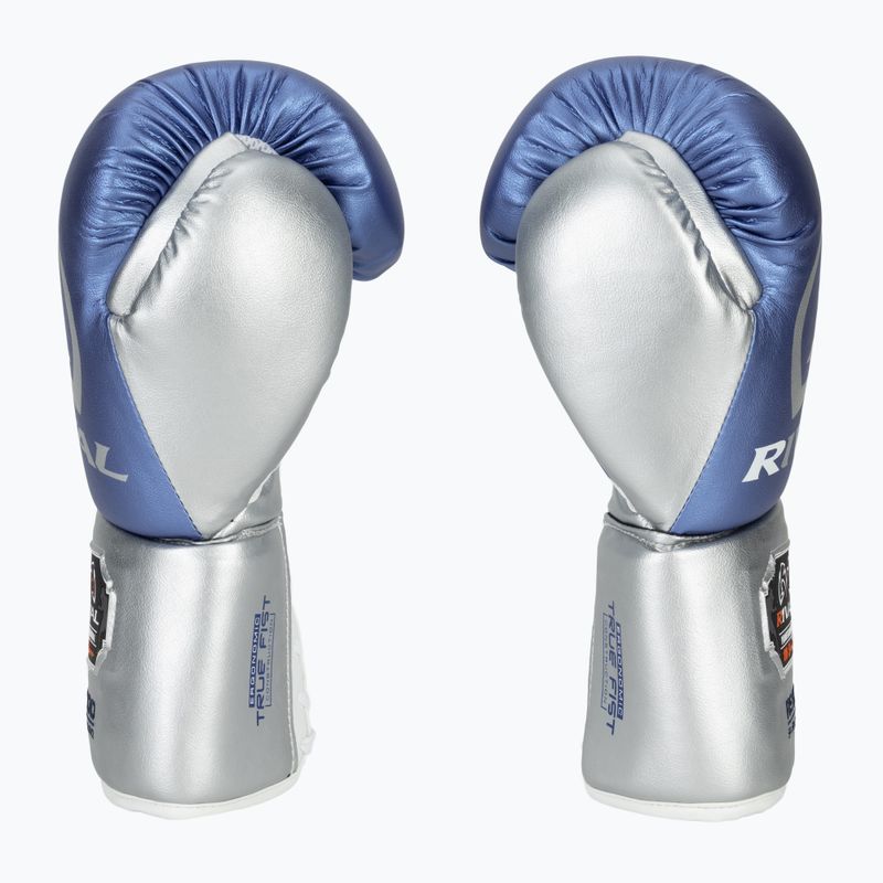 Boxerské rukavice Rival RS100 Professional modrostříbrné 4
