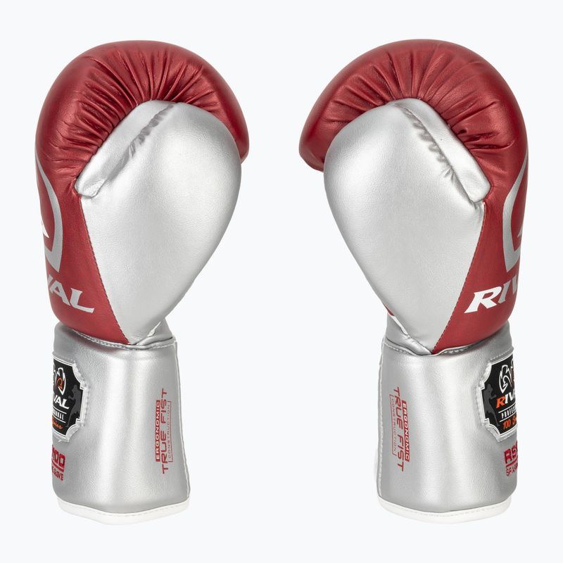 Boxerské rukavice Rival RS100 Professional red/silver 4
