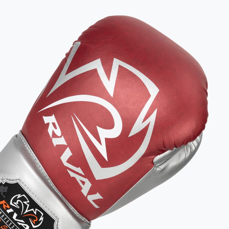 Boxerské rukavice Rival RS100 Professional red/silver 5