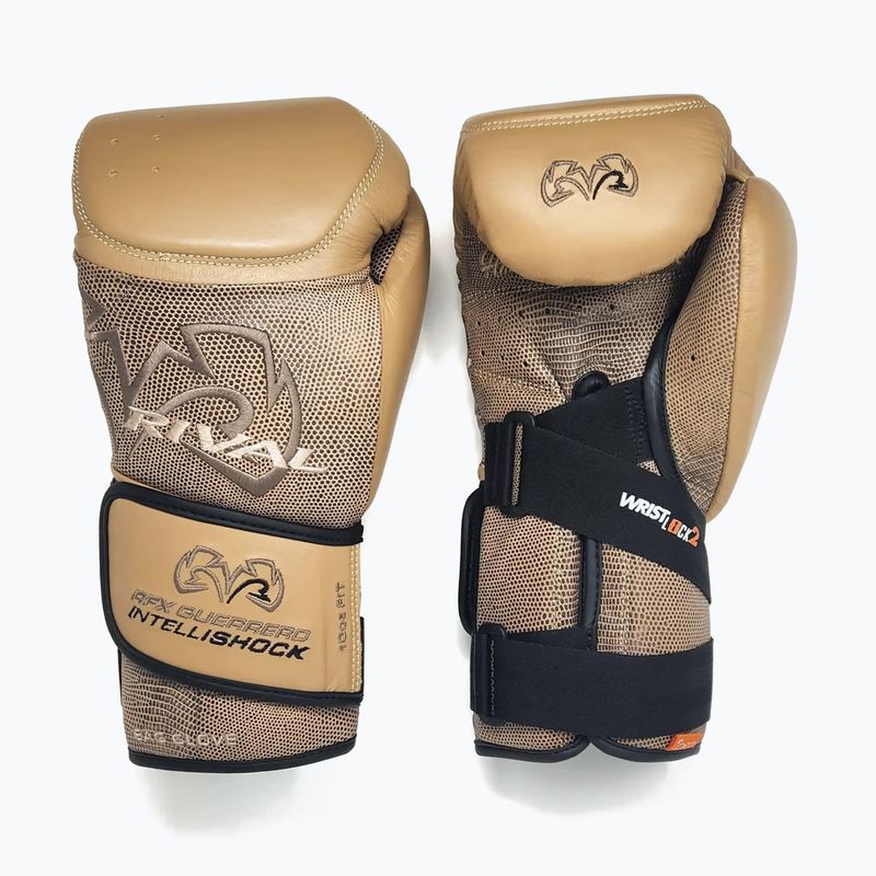 Boxerské rukavice Rival RFX-Guerrero Intelli-Shock Bag Snake Skin Edition beige