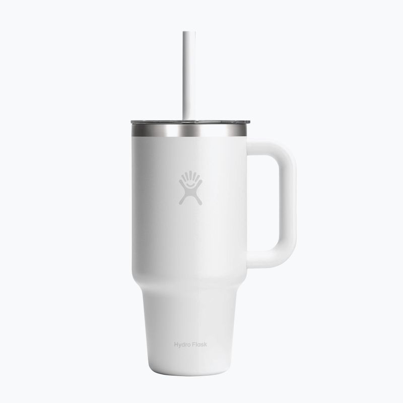 Termohrnek Hydro Flask Travel Tumbler Clear Lid white