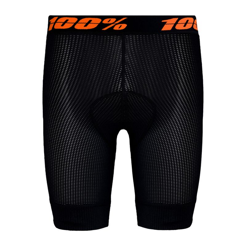 Pánské cyklistické boxerky s vložkou 100% Crux Liner černé STO-49901-001-30