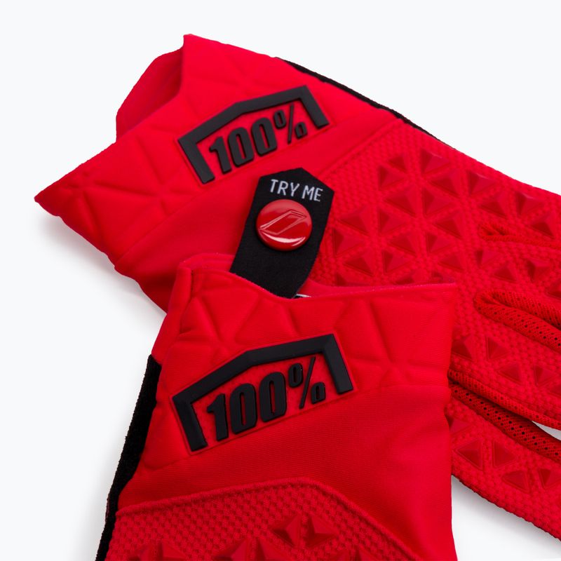 Cyklistické rukavice 100% Geomatic červené STO-10022-003-10 4