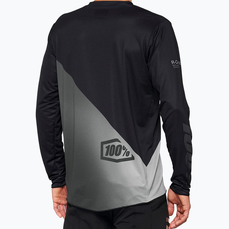 Pánský cyklistický dres 100% R-Core X LS black-grey STO-40000-00000 7