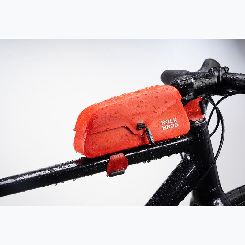 Cyklistická brašna na rám Rockbros 30120122 Bike Tube Bag Magnetic S 0,6 l red 2