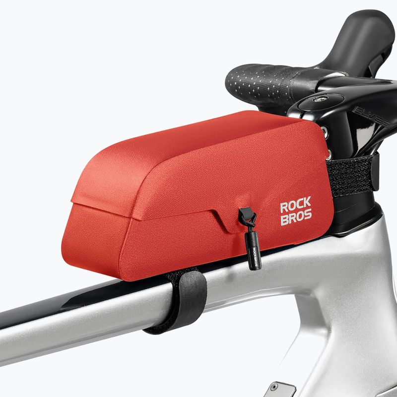 Cyklistická brašna na rám Rockbros 30120122 Bike Tube Bag Magnetic L 0,9 l red 2