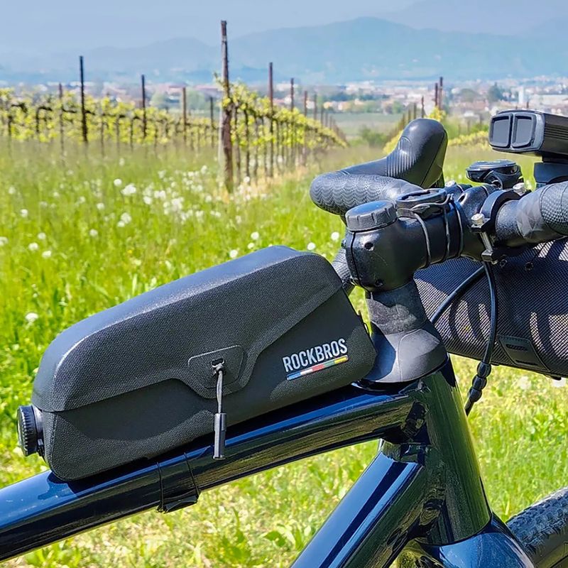 Cyklistická brašna na rám Rockbros 30120123002 Road to Sky Frame Bag Magnetic L 0,9 l black 4