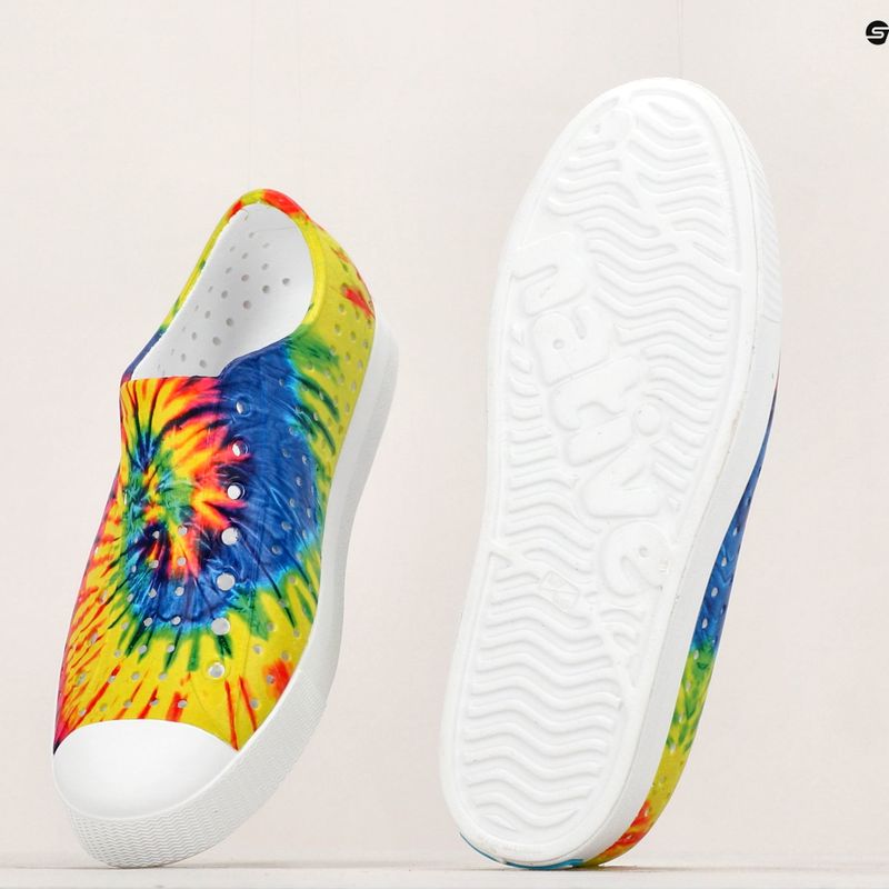 Native Jefferson Print dětské tenisky shell white/shell white/neon multi tie dye 15