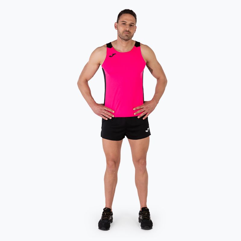 Pánské běžecké tílko tank top  Joma Record II fluor pink/black 2