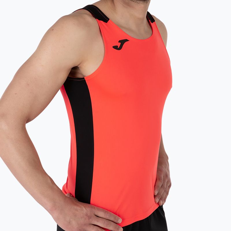 Pánské běžecké tílko tank top  Joma Record II fluor coral/black 4