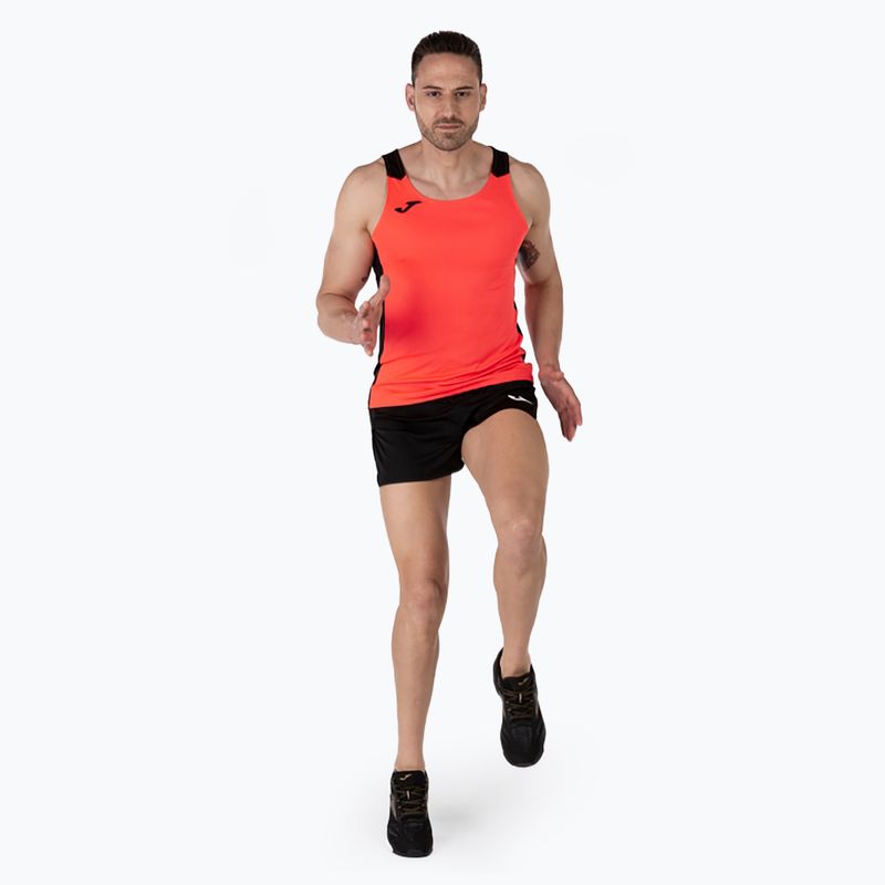 Pánské běžecké tílko tank top  Joma Record II fluor coral/black 6