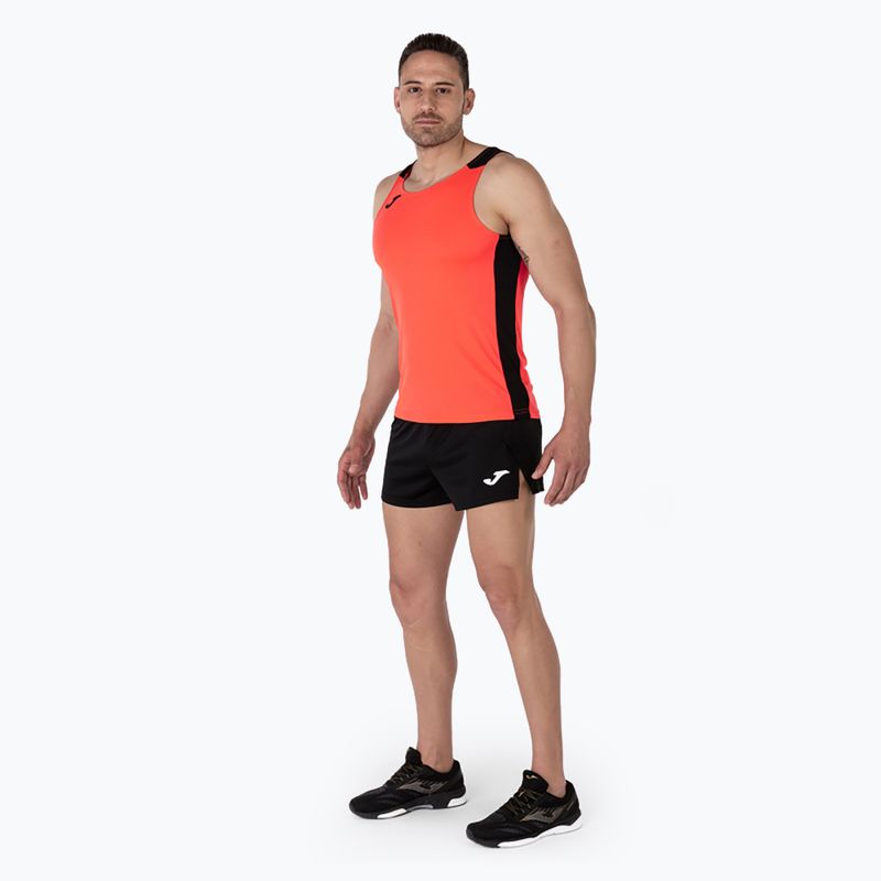 Pánské běžecké tílko tank top  Joma Record II fluor coral/black 7