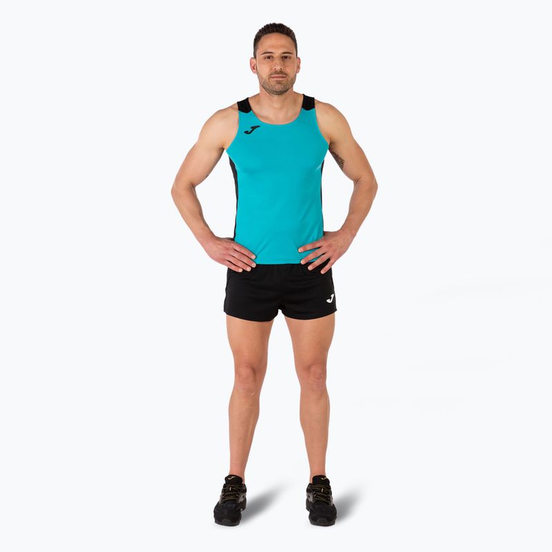Pánské běžecké tričko Joma Record II Tank Top turquoise/black 2