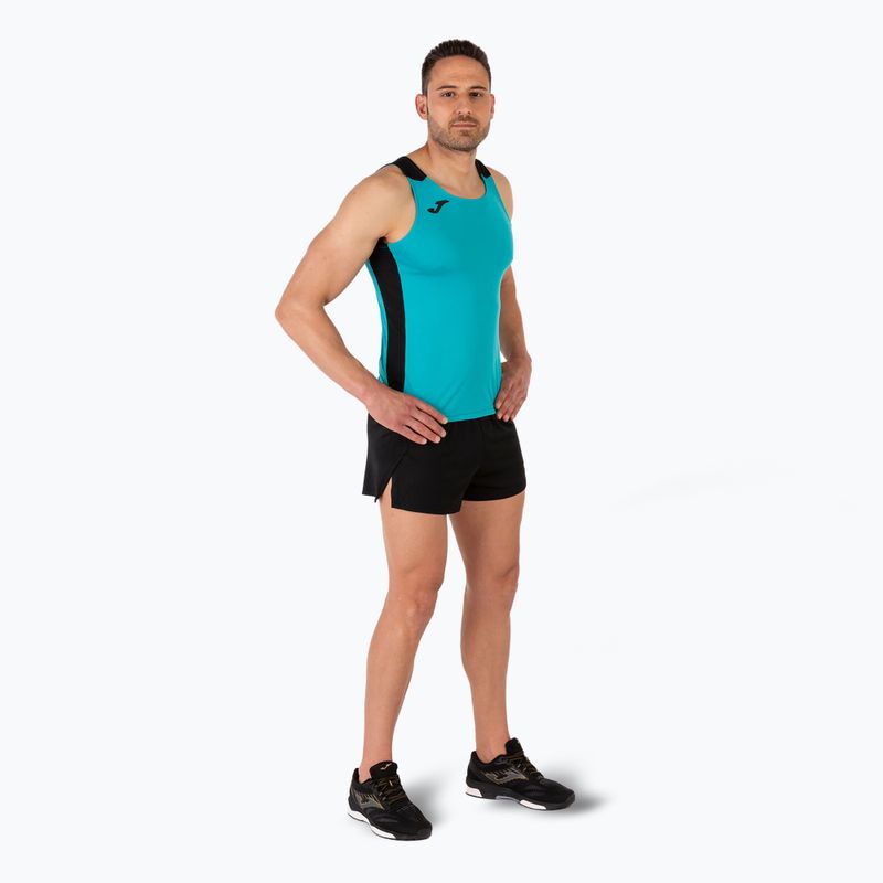 Pánské běžecké tričko Joma Record II Tank Top turquoise/black 4