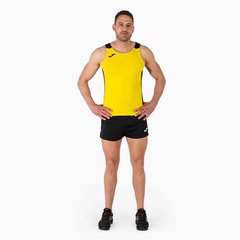 Pánské běžecké tílko tank top  Joma Record II yellow/black 2