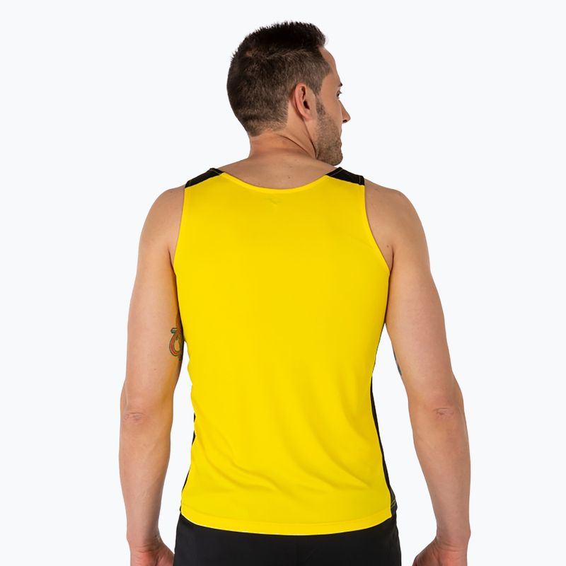 Pánské běžecké tílko tank top  Joma Record II yellow/black 3