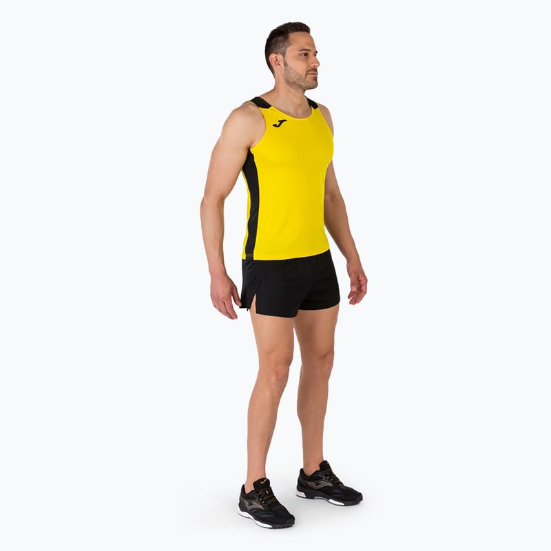 Pánské běžecké tílko tank top  Joma Record II yellow/black 4