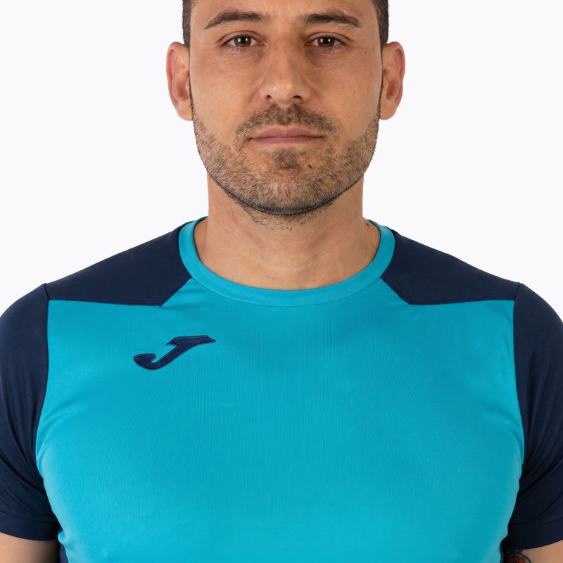 Pánské běžecké tričko Joma Record II fluor tyrkysová/navy 15