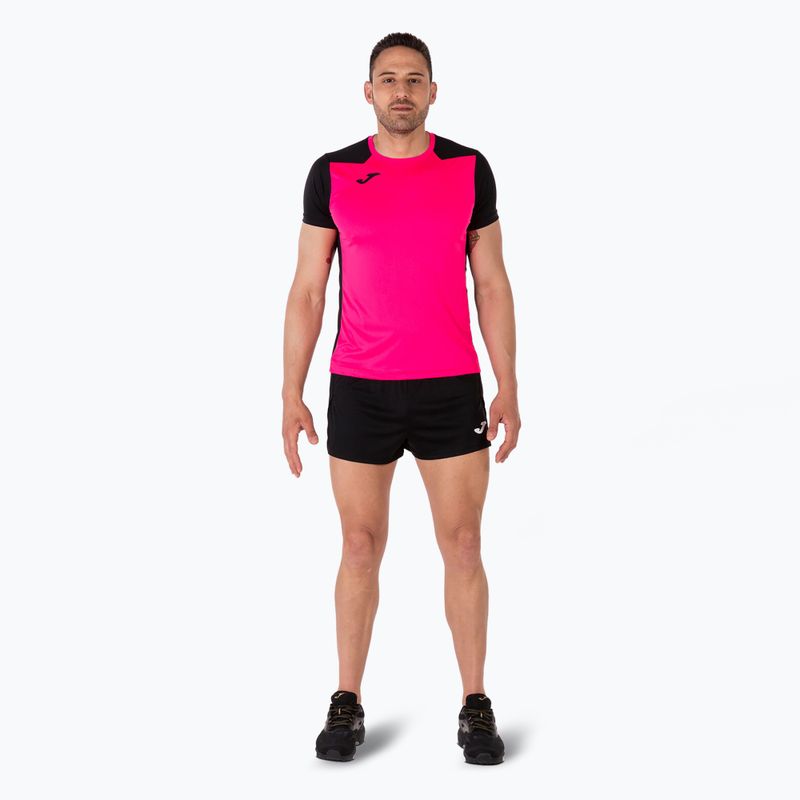 Pánské běžecké tričko Joma Record II fluor pink/black 2