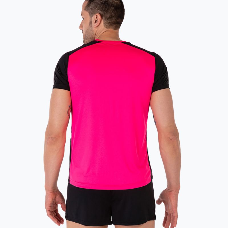 Pánské běžecké tričko Joma Record II fluor pink/black 3