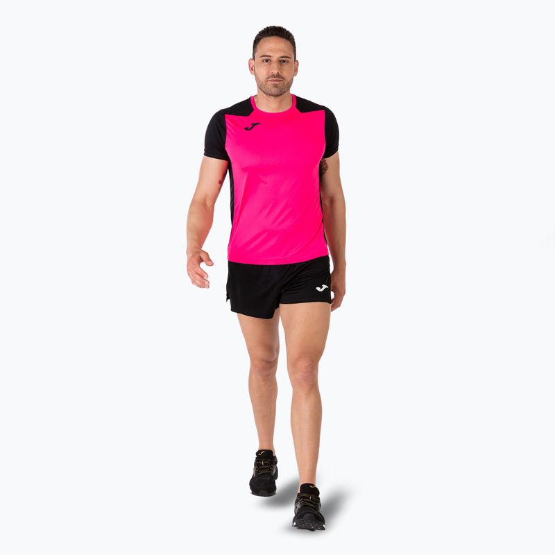 Pánské běžecké tričko Joma Record II fluor pink/black 6