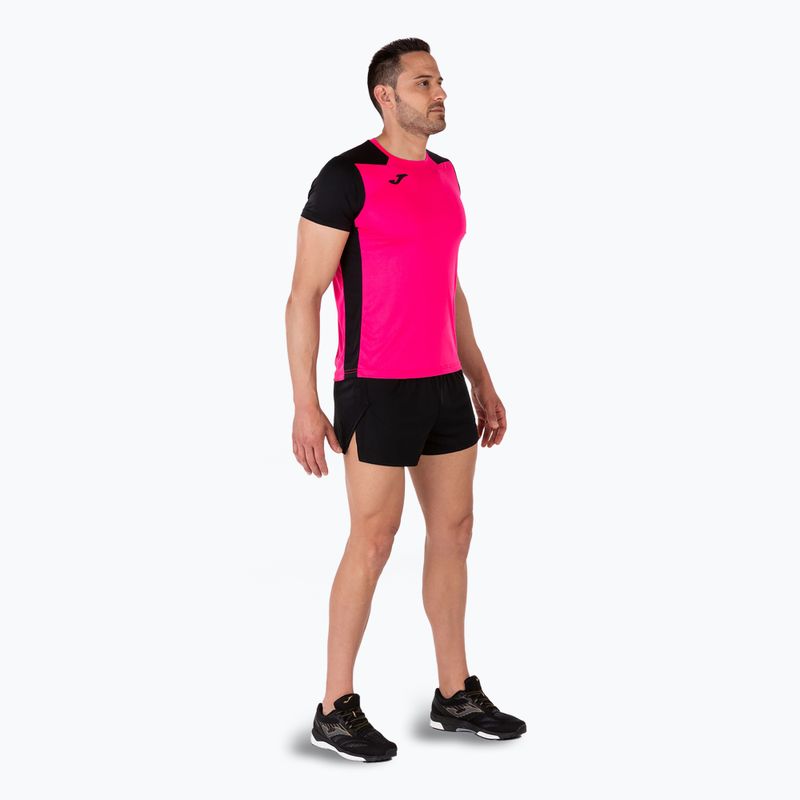 Pánské běžecké tričko Joma Record II fluor pink/black 7