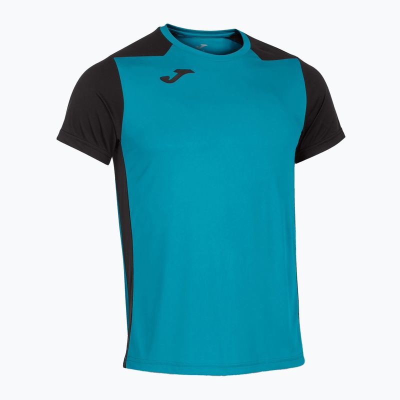 Pánské běžecké tričko Joma Record II turquoise black 9