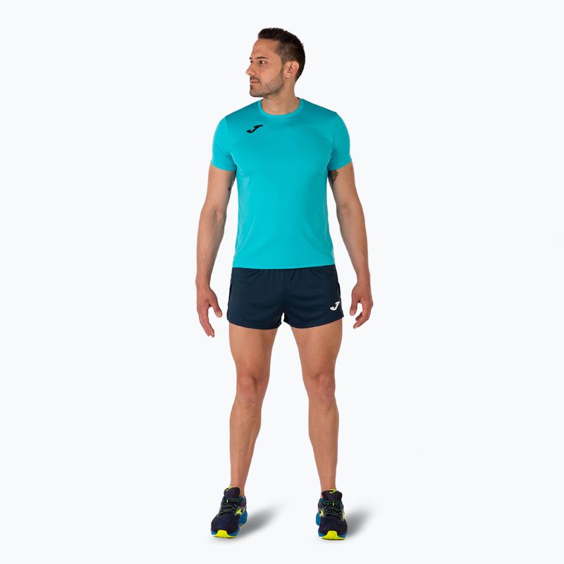 Pánské běžecké tričko Joma Record II fluor turquoise 2