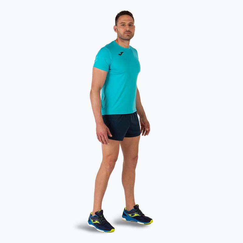 Pánské běžecké tričko Joma Record II fluor turquoise 4