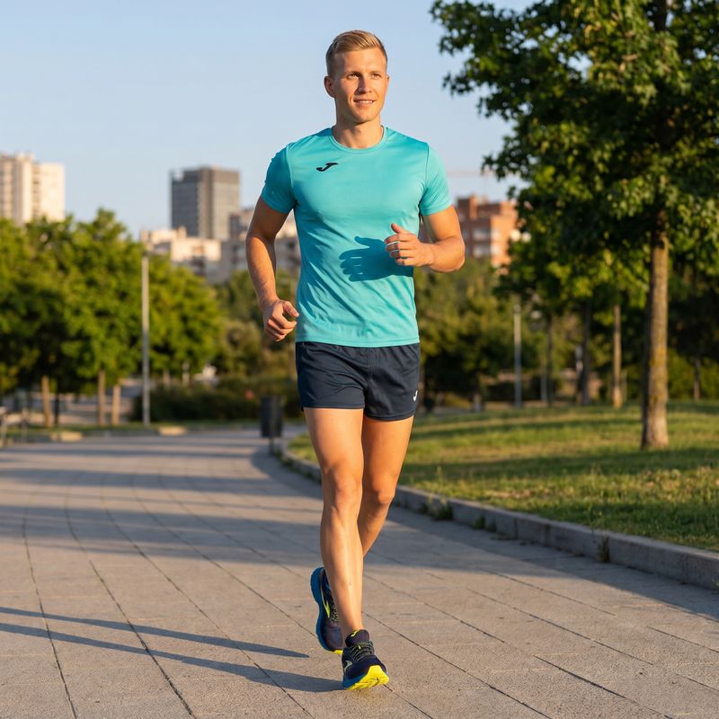 Pánské běžecké tričko Joma Record II fluor turquoise 10