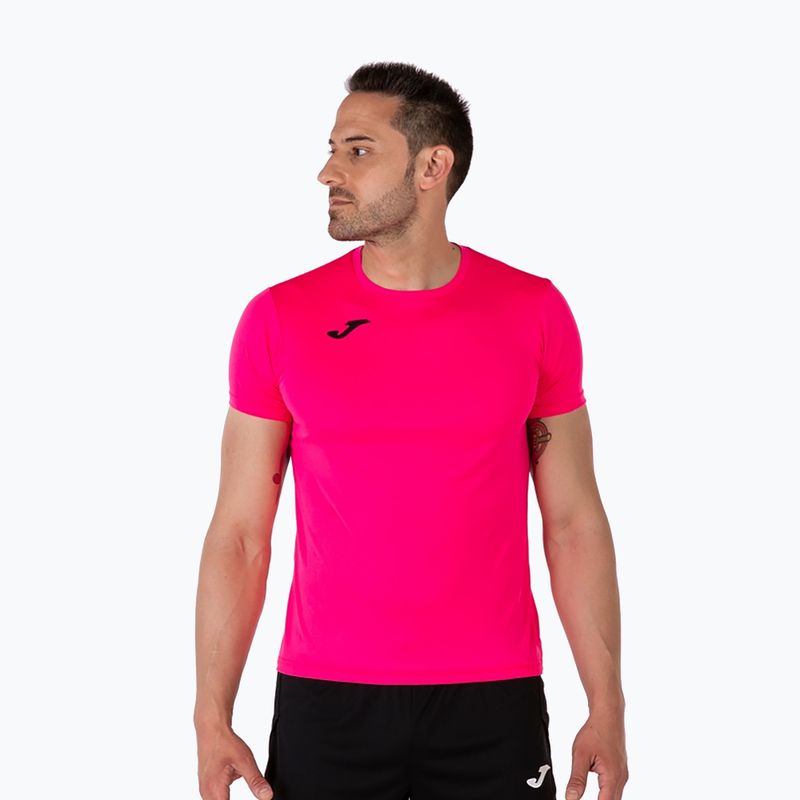 Pánské běžecké tričko Joma Record II fluor pink