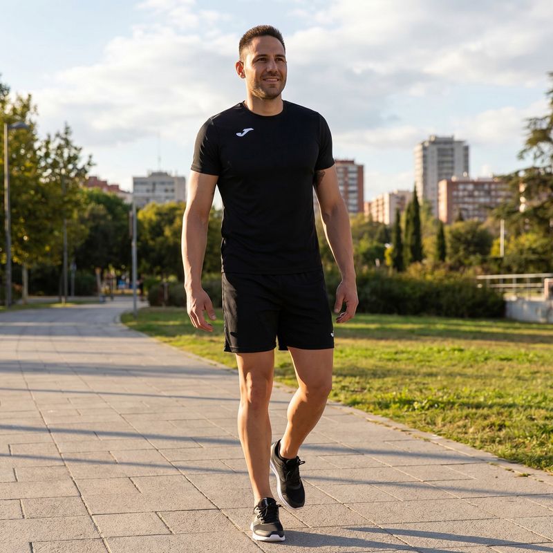 Pánské běžecké tričko Joma Record II černé 102227.100 4
