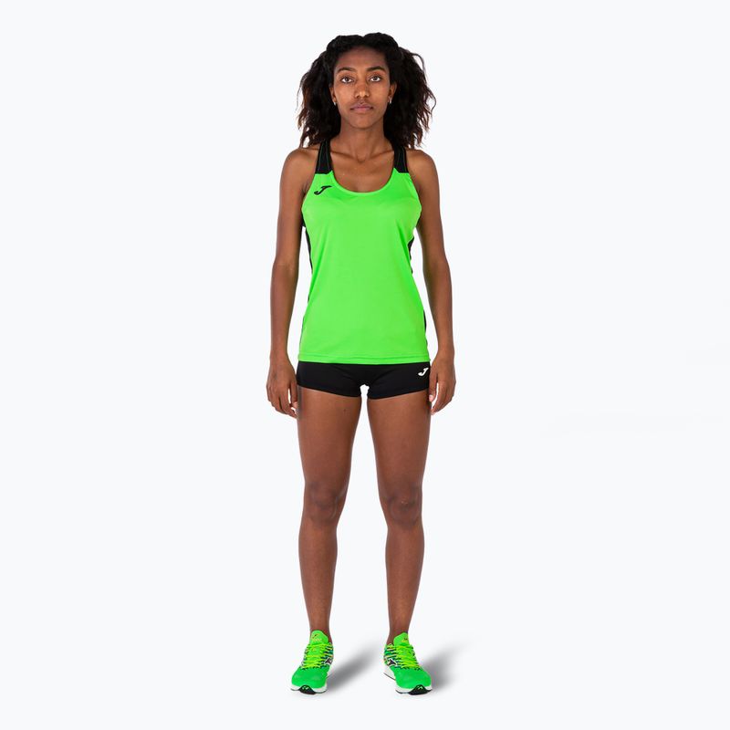 Dámské běžecké tričko Joma Record II Tank Top fluor green/black 2