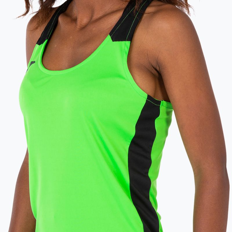 Dámské běžecké tričko Joma Record II Tank Top fluor green/black 4