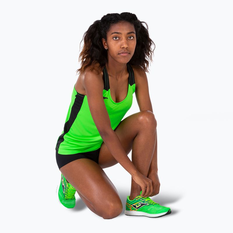 Dámské běžecké tričko Joma Record II Tank Top fluor green/black 6