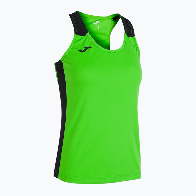 Dámské běžecké tričko Joma Record II Tank Top fluor green/black 7